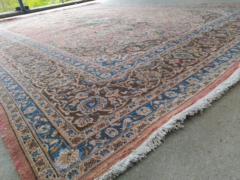 Large Persian Rug Oversize Rug Vintage PINK CARPET Etsy UK