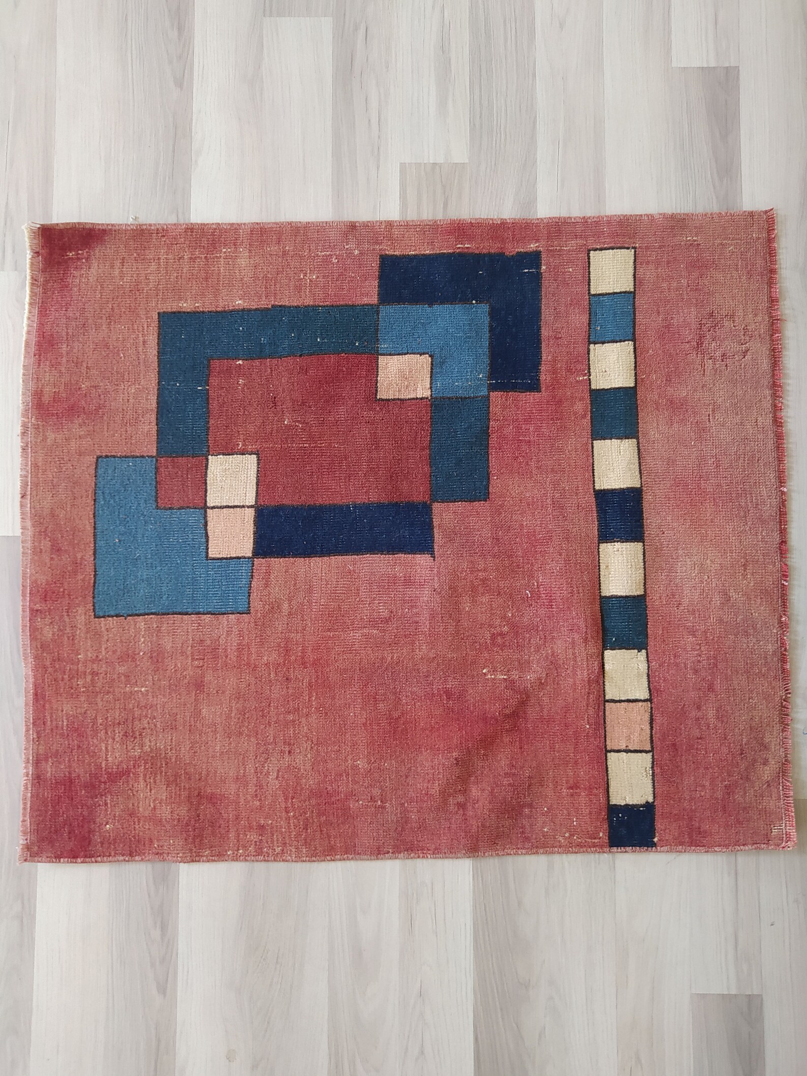 Pink Rug for Nursery Pink Rug Hooking Wool Vintage Etsy