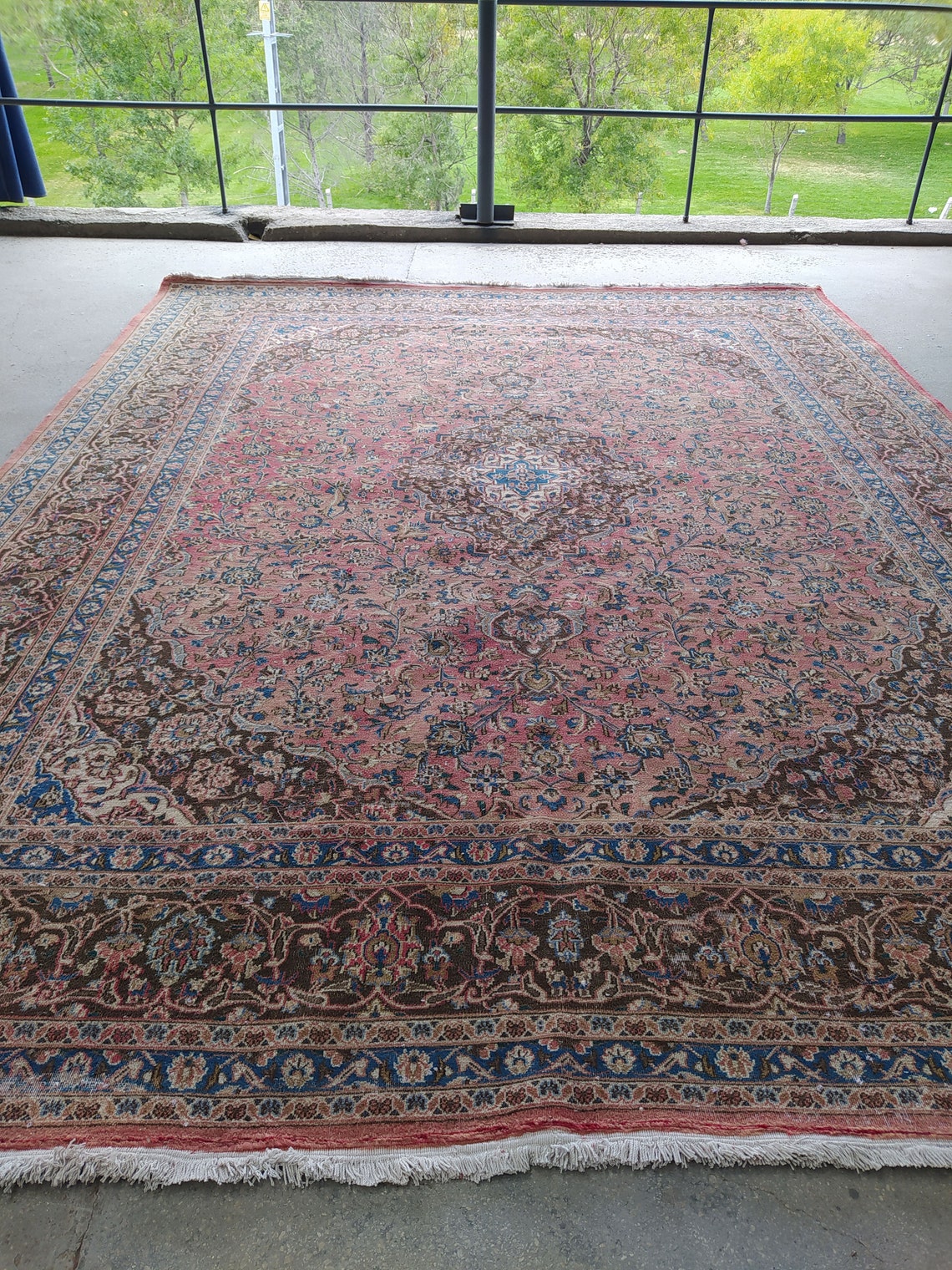 Large Persian Rug Oversize Rug Vintage PINK CARPET Etsy UK