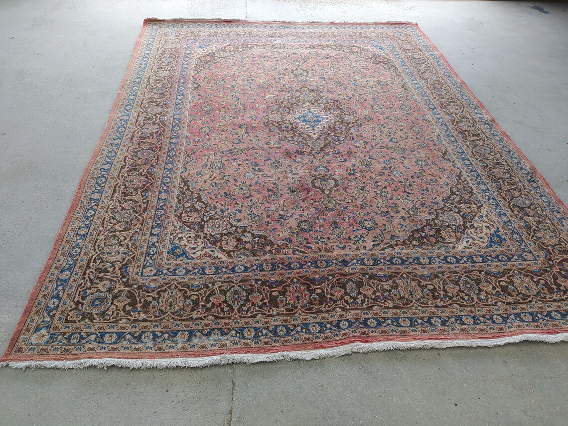 Large Persian Rug Oversize Rug Vintage PINK CARPET Etsy UK