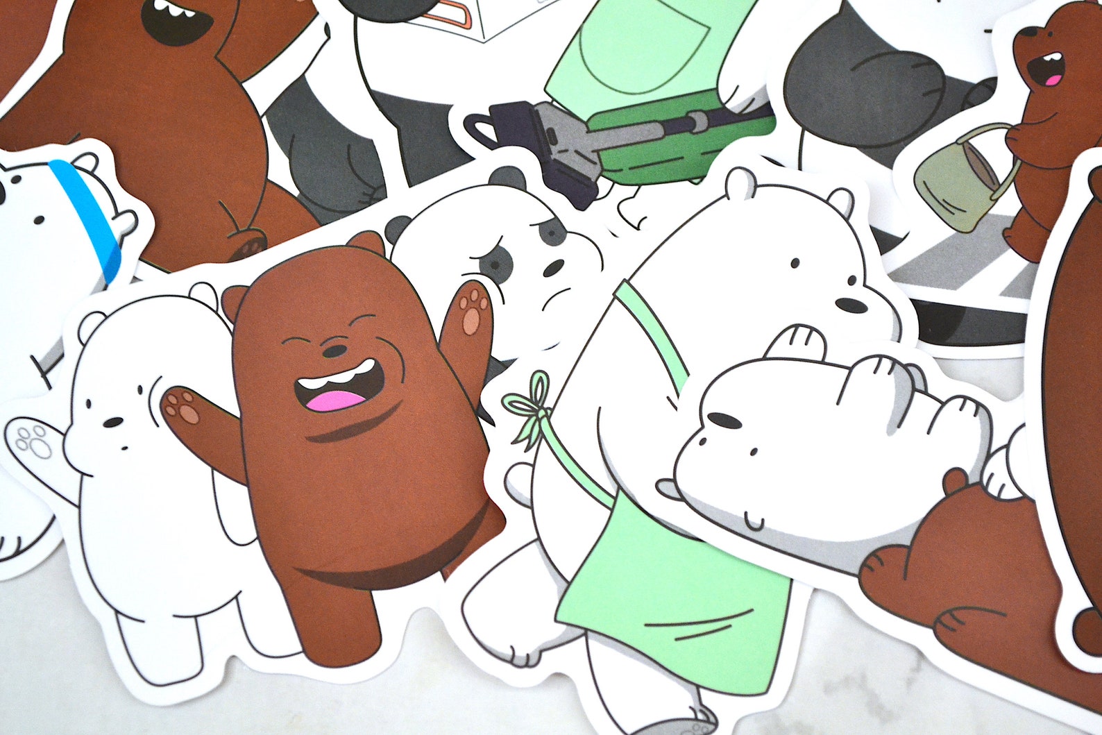 36pc We bare bears Waterproof Stickers Flake Scrapbook | Etsy