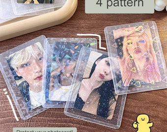 Kpop Holo PHOTOCARD TOPLOADER PROTECTION | Transparent Hard Card Sleeves Plastic Card Holders