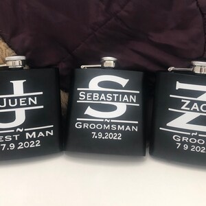 Wedding personalized item flask for groom