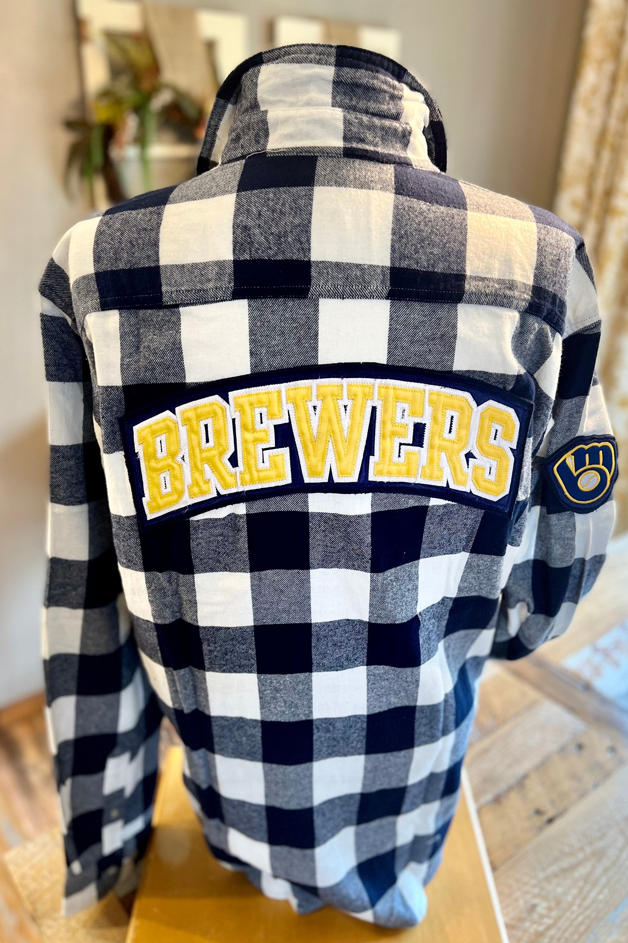 milwaukee brewers flannel shirt