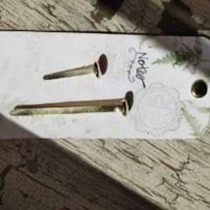 Extra Large Vintage Brads for alternative binding of Junk journals, pkg.  of 10, 2 sizes, 1 1/2" & 3"