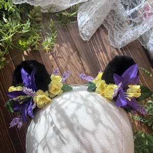 Purple Panda Flower Crown