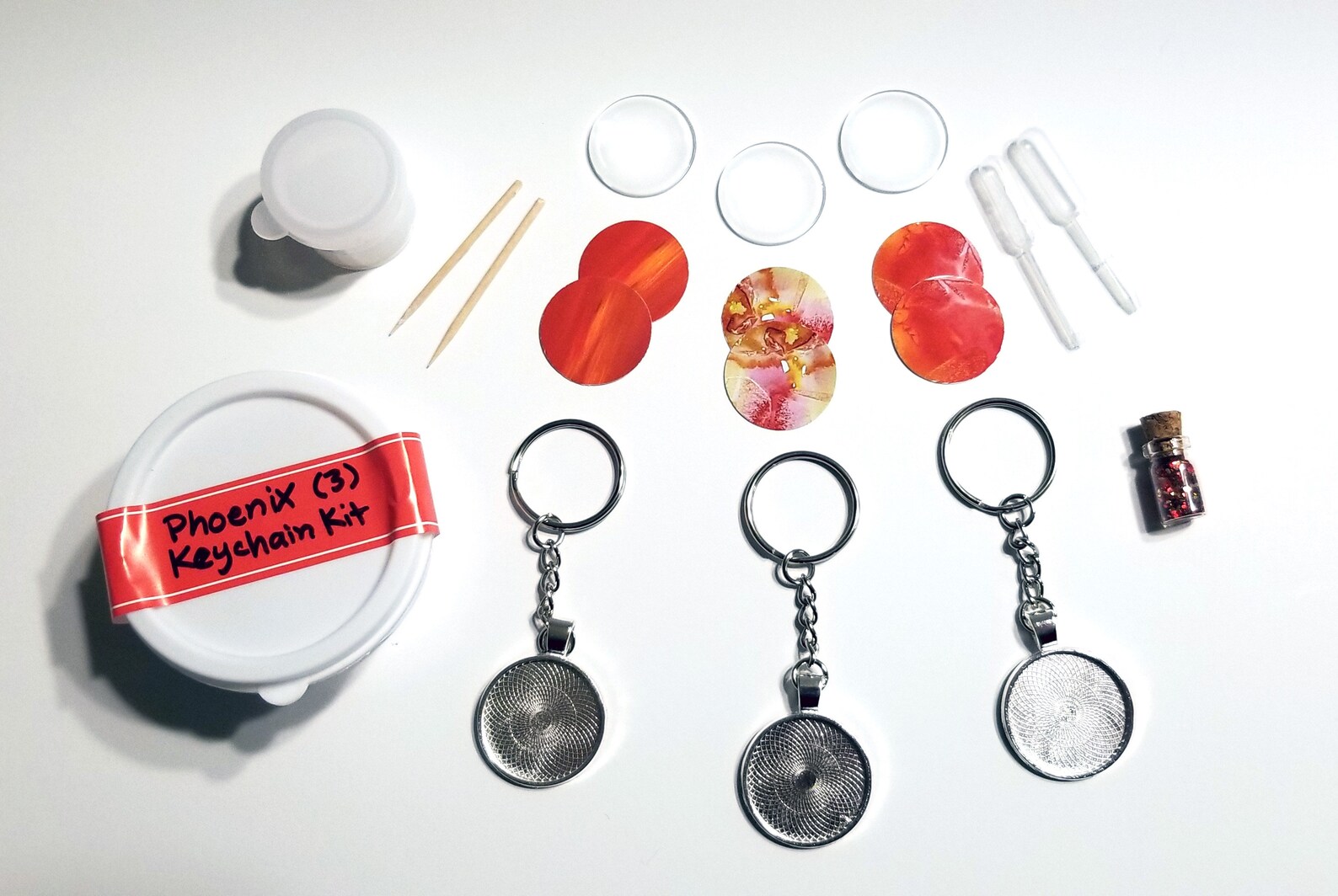 DIY Keychain Kit/make It Yourself Kit/keychain Kit/easy Party Etsy