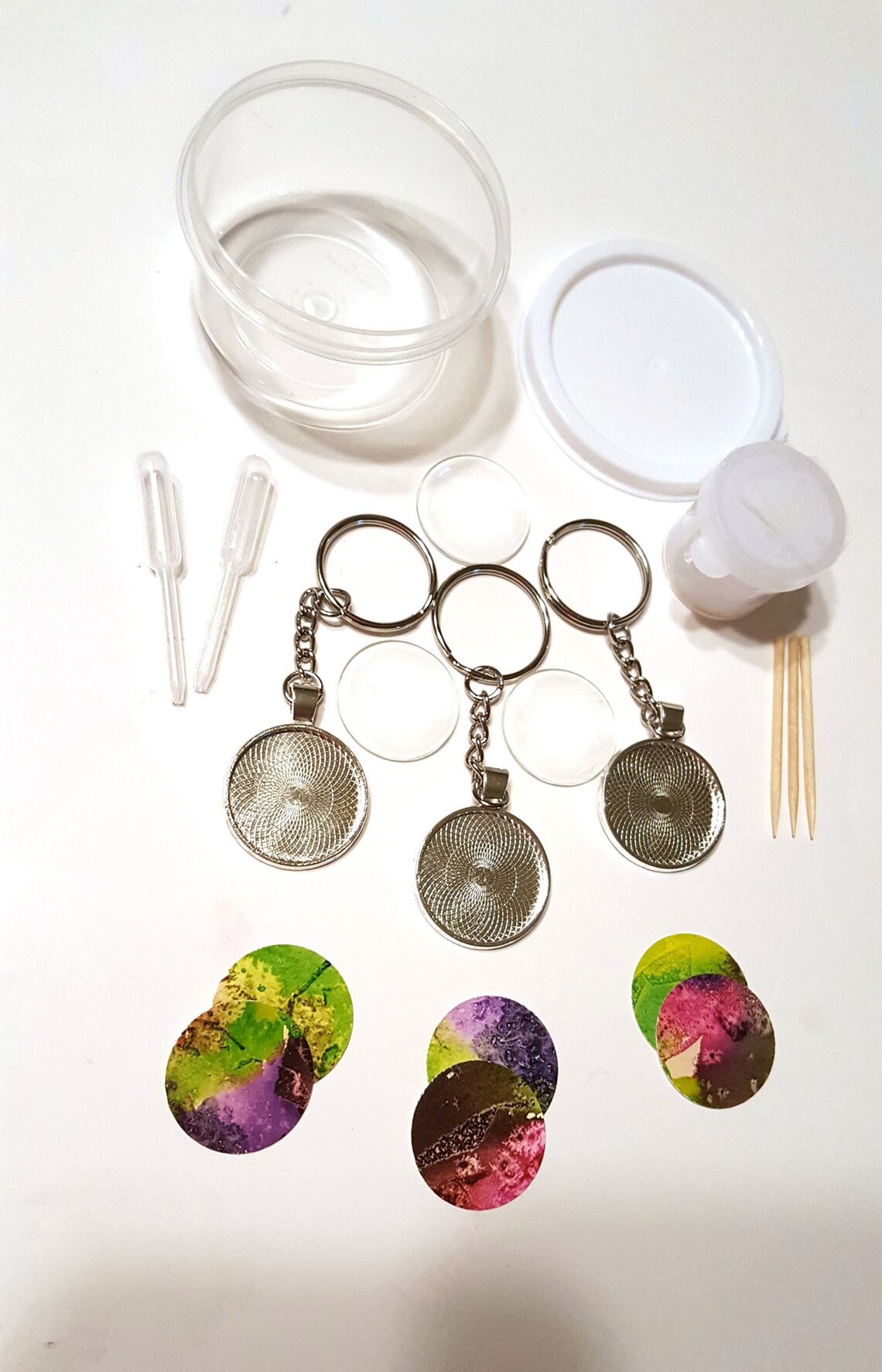DIY Keychain Kit/make It Yourself Kit/keychain Kit/easy Party Etsy