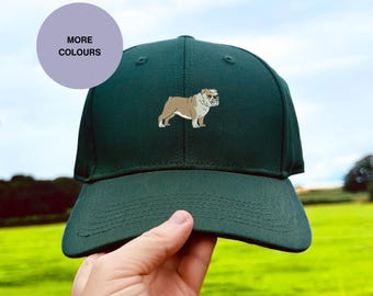 Embroidered English Bulldog Cap: Unisex Cotton Twill dog lovers Hat