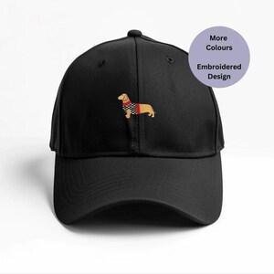 Dachshund Embroidered Cap: Sausage Dog Unisex Hat, Dog owners gifts