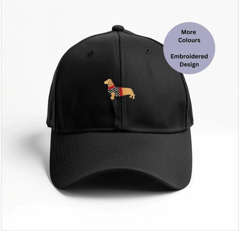 Dachshund Embroidered Cap: Sausage Dog Unisex Hat, Dog owners gifts