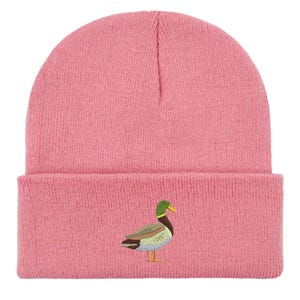 Broderad ankmössa: Unisex vintermössa, gåva till fågelälskare bild 13