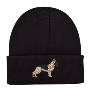 Gorro de pastor alemán bordado: gorro unisex cálido de invierno, ideas de regalo para paseadores de perros imagen 8
