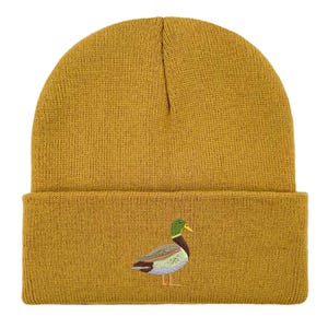 Broderad ankmössa: Unisex vintermössa, gåva till fågelälskare bild 9