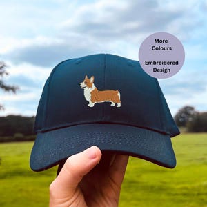 Corgi embroidered baseball. Embroidered dog hat. Corgi gift ideas. Dog walkers hat. Gift ideas for Corgi lovers. Corgi hat. Corgi cap
