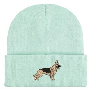 Gorro de pastor alemán bordado: gorro unisex cálido de invierno, ideas de regalo para paseadores de perros imagen 17