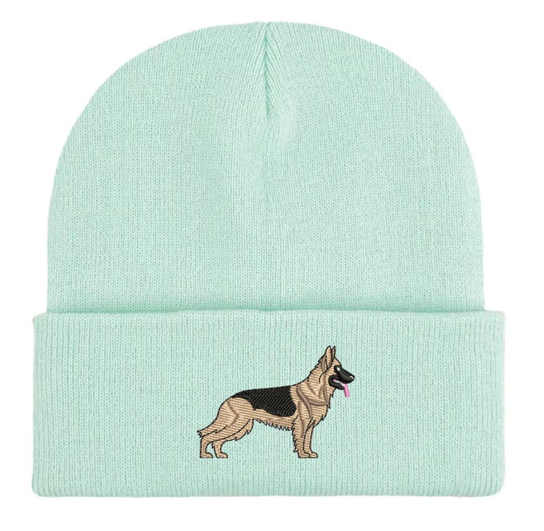 Gorro de pastor alemán bordado: gorro unisex cálido de invierno, ideas de regalo para paseadores de perros imagen 17
