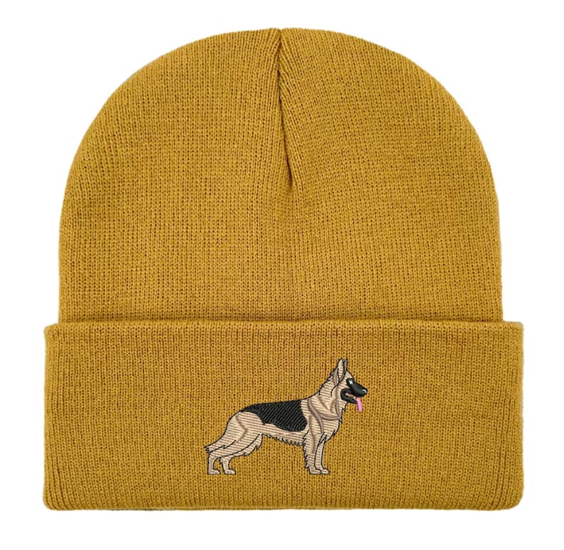 Gorro de pastor alemán bordado: gorro unisex cálido de invierno, ideas de regalo para paseadores de perros imagen 9