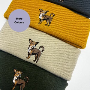 Chihuahua hat. Chihuahua beanie hat. Chihuahua embroidered hat. Chihuahua gift ideas. Chihuahua owners gift ideas. Chihuahua lovers gift. dog walkers gift ideas. Dog parents gifts. Dog mum dog dad gift ideas