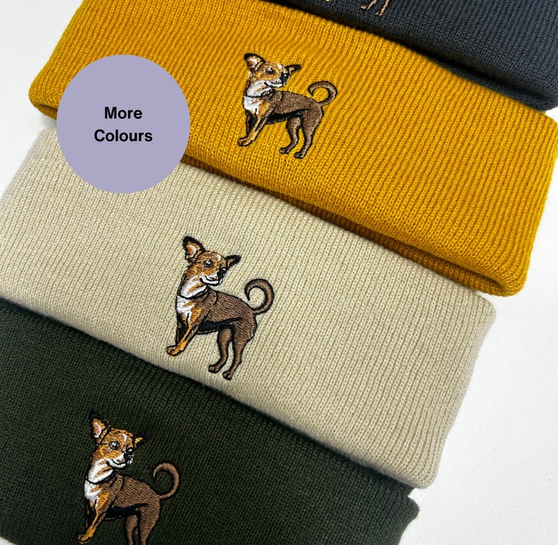 Chihuahua hat. Chihuahua beanie hat. Chihuahua embroidered hat. Chihuahua gift ideas. Chihuahua owners gift ideas. Chihuahua lovers gift. dog walkers gift ideas. Dog parents gifts. Dog mum dog dad gift ideas