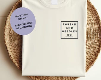 Personalised Embroidered Organic Cotton T-shirt: Custom Text and