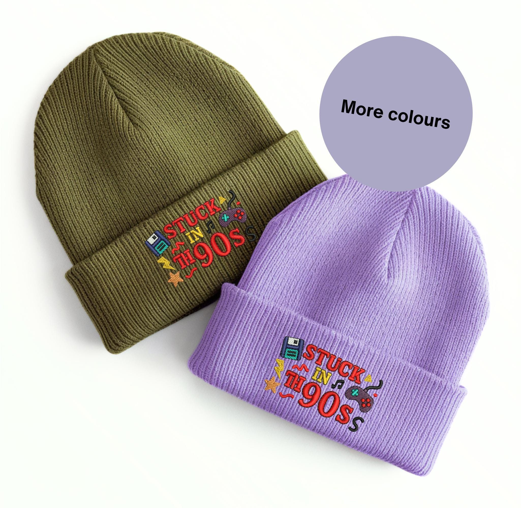 帽子 (vintage)90s multicolored design beanie 90s Beanie Hat - Etsy Canada