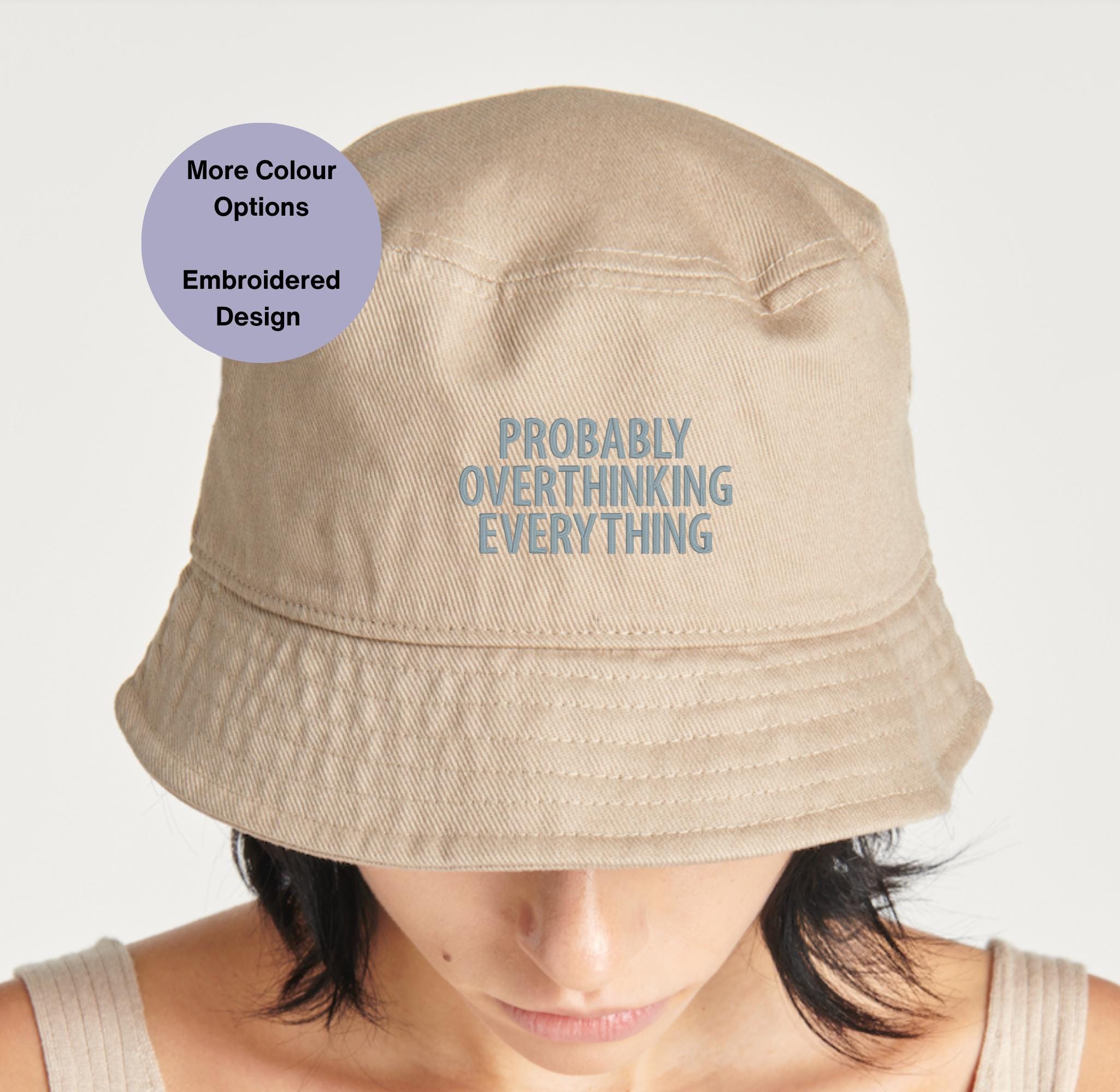 Funny Embroidered Bucket Hat: Cheeky Slogan, Unisex Cotton Sun Hat