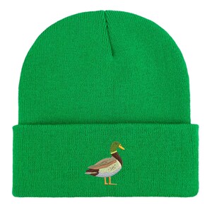 Broderad ankmössa: Unisex vintermössa, gåva till fågelälskare bild 16