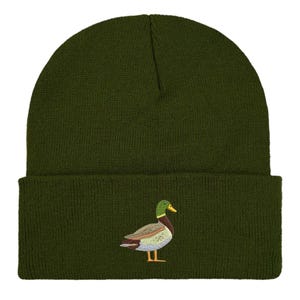 Broderad ankmössa: Unisex vintermössa, gåva till fågelälskare bild 19