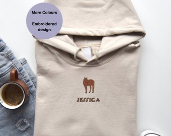 Horse Hoodie: Embroidered Personalised Equestrian Gift, Horse clothing
