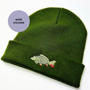 Bonnet de pêcheur de carpe, accessoires de pêche, bonnet brodé de chapeaux de pêche. Cadeau pour les amateurs de carpe, cadeau de fête des pères pour lui