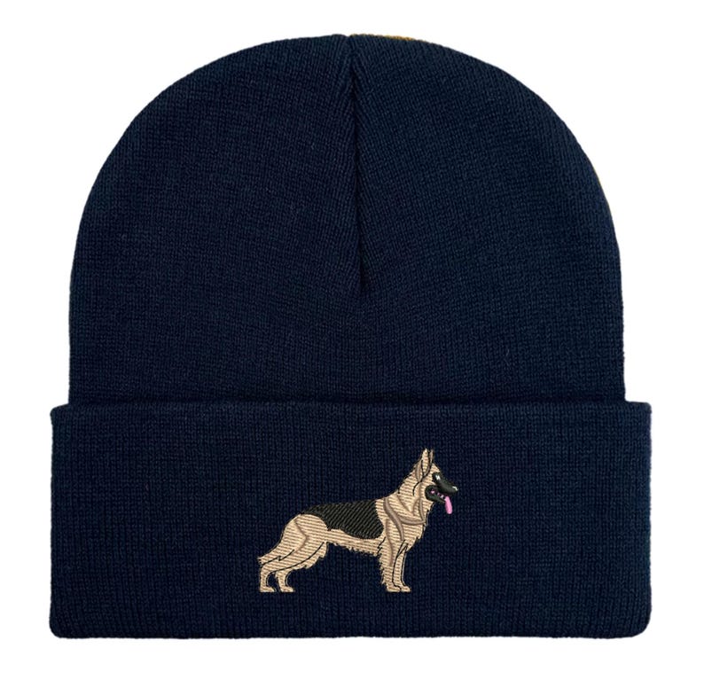 Gorro de pastor alemán bordado: gorro unisex cálido de invierno, ideas de regalo para paseadores de perros imagen 14