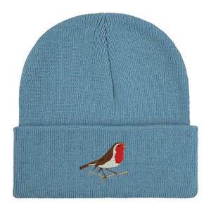 Robin Embroidered Beanie: Unisex Bird Watching Hat. Winter accessories. Bird lovers gifts image 17