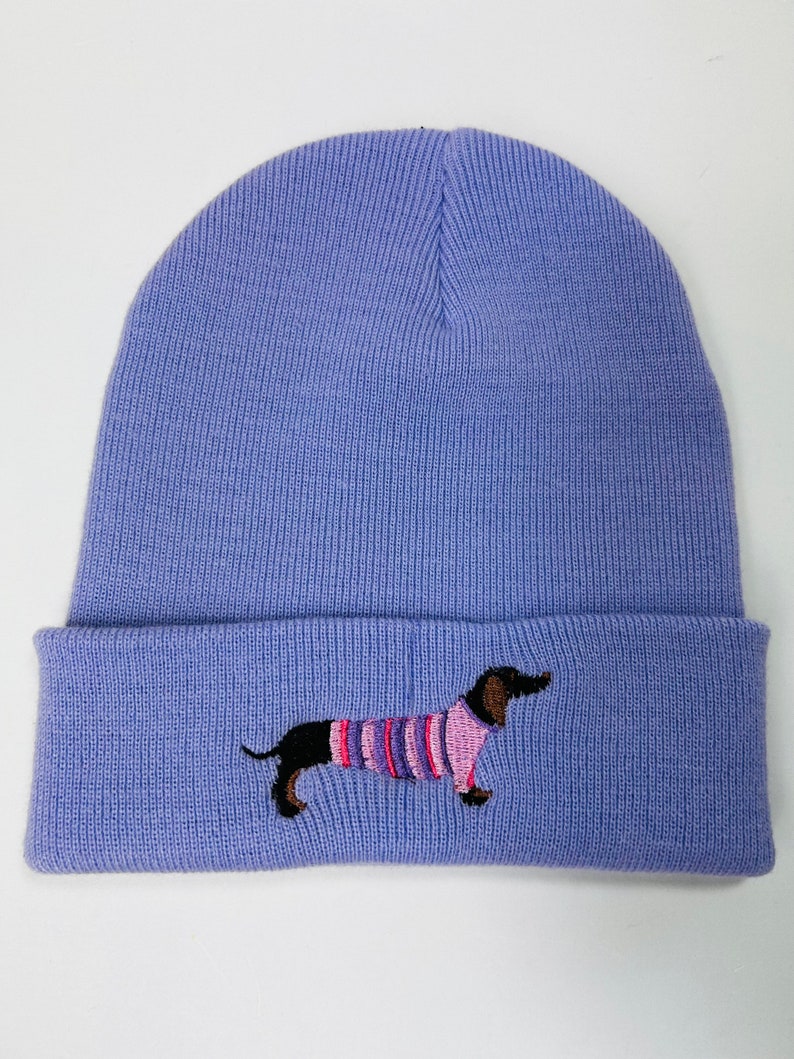 Dachshund Dog Embroidered Beanie. Beanie Hat for Sausage Dog Etsy UK