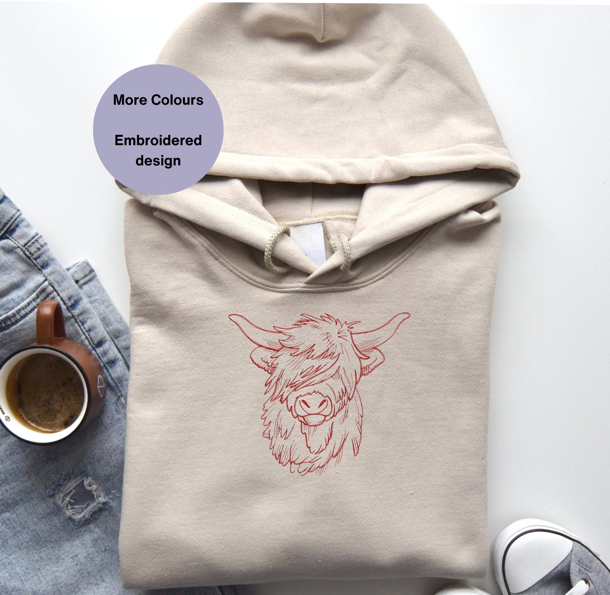 Highland cow hoodie sale