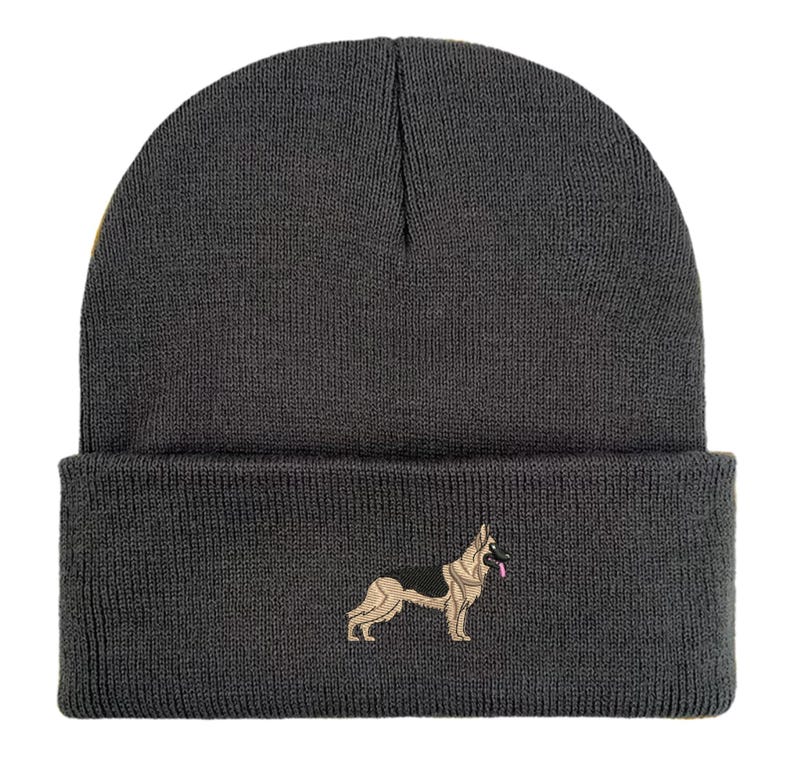 Gorro de pastor alemán bordado: gorro unisex cálido de invierno, ideas de regalo para paseadores de perros imagen 19