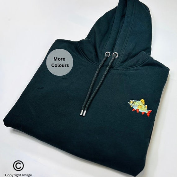 Embroidered Perch Fish Hoodie Ideal Gift for Fishing. - Etsy