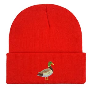 Broderad ankmössa: Unisex vintermössa, gåva till fågelälskare bild 10