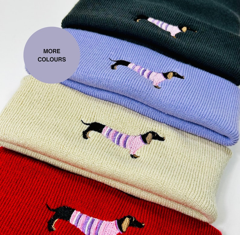 Dachshund embroidered gift ideas. Dachshund embroidered hat. Dachshund hat. sausage dog hat. embroidered dachshund hat. Dog walkers gift Idas. dog lover gift ideas. Dog mum, dog dad gifts