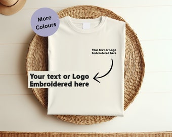 Camiseta bordada personalizada Camiseta bordada con texto personalizado, Camiseta personalizada Diseña tu propia camiseta Bordada personalizada