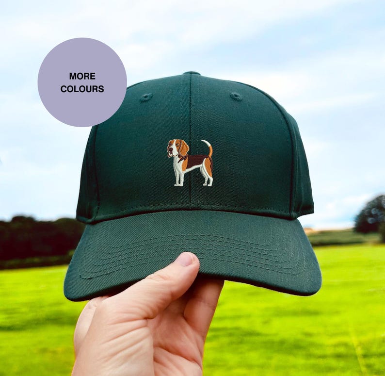 Beagle Cap, Embroidered dog baseball cap. Beagle lovers embroidered gift ideas. Gift for dog walkers. Summer hat, unisex baseball cap