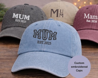 Gorra de béisbol personalizada para el año de la madre, regalo bordado para mamá primeriza, gorro para mamá