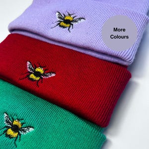 Bumble bee hat, Embroidered Bee hat, Gift idea for bee lovers. Bee embroidered accessories. Embroidered gift ideas. Gifts for her and him