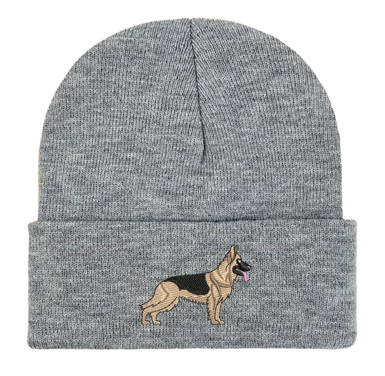 Gorro de pastor alemán bordado: gorro unisex cálido de invierno, ideas de regalo para paseadores de perros imagen 15