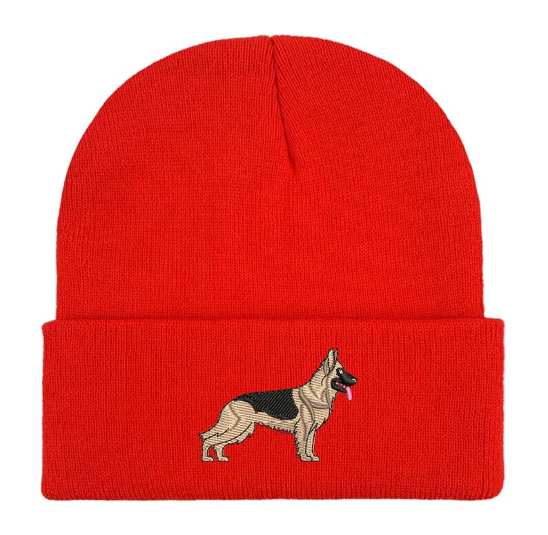Gorro de pastor alemán bordado: gorro unisex cálido de invierno, ideas de regalo para paseadores de perros imagen 10