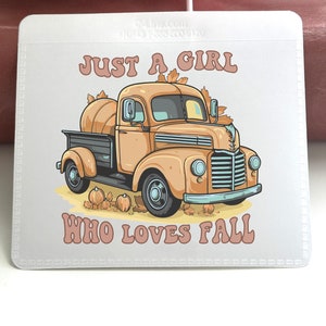 Vinyl Adhesive Pocket | Planner Pocket | Notebook Pocket | Just a Girl Who Loves Fall | Autumn | Self Adhesive Pocket