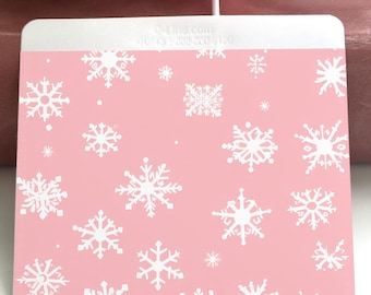 Vinyl Adhesive Pocket | Planner Pocket | Notebook Pocket | Christmas Snowflake | Planner Accessories | Self Adhesive Pocket