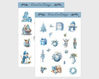 Winter + Christmas Planner and Journal Sticker Set — Cozy Seasonal Sticker Sheet for Planners, Journals & Holiday Spreads