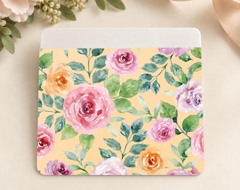 Vinyl Adhesive Pocket | Planner - Notebook - Scrapbook - Journal | Floral Design