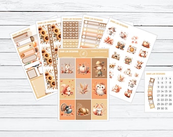 Autumn Cuteness Planner Sticker Kit | Autumn Stickers